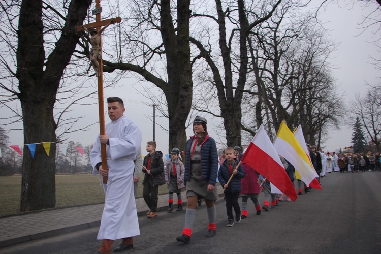 Powitanie ikony MB Częstochowskiej w Rybnie