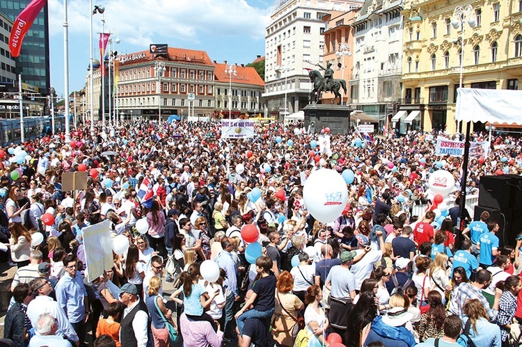 Demonstracja pro life w Zagrzebiu.