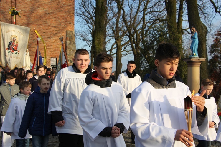 Powitanie ikony MB Częstochowskiej w Młodzieszynie