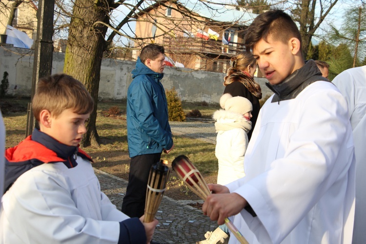 Powitanie ikony MB Częstochowskiej w Młodzieszynie