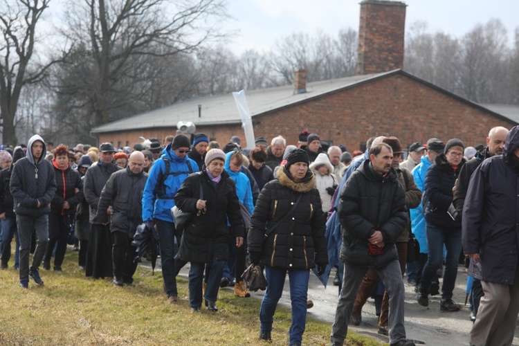 Droga Krzyżowa w intencji trzeźwości w byłym KL Birkenau 2017