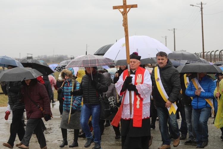 Droga Krzyżowa w intencji trzeźwości w byłym KL Birkenau 2017