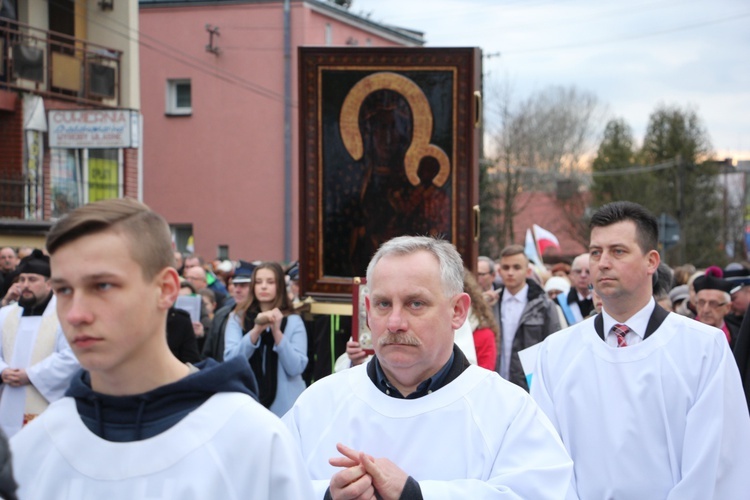 Powitanie ikony MB Częstochowskiej w parafii św. Józefa Robotnika w Sochaczewie