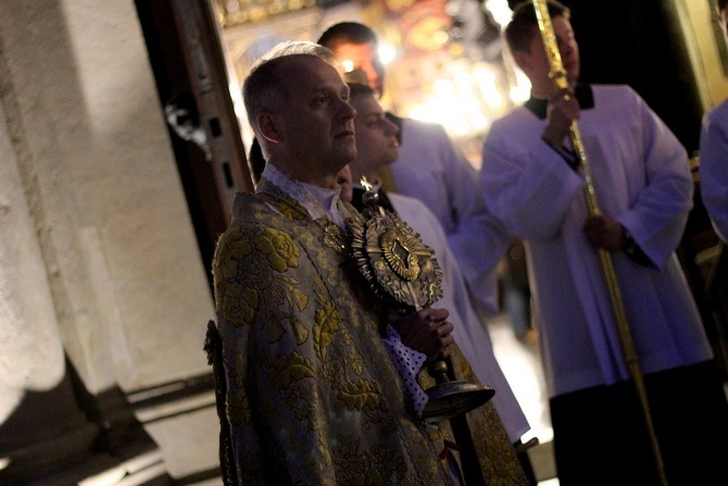 Abp Marek Jędraszewski w bazylice Mariackiej w dniu św. Józefa, patrona Krakowa