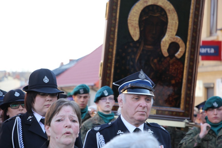 Powitanie ikony MB Częstochowskiej w Żychlinie