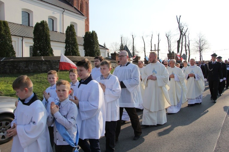 Powitanie ikony MB Częstochowskiej w Oporowie