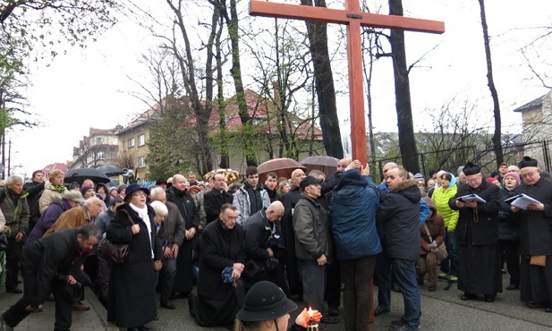 Krzyż na ulicach Bielska-Białej