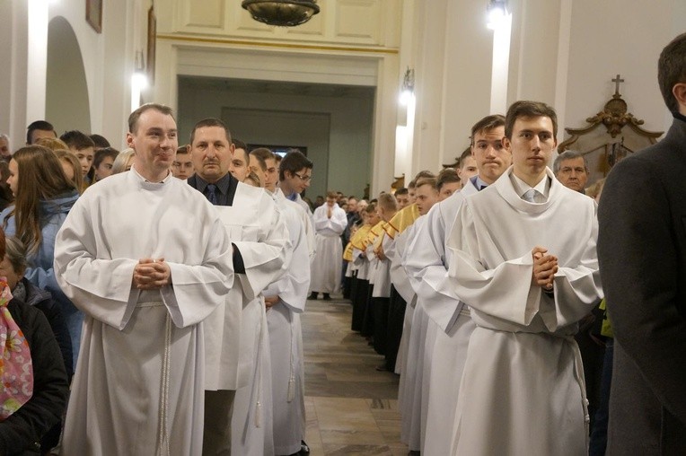 Liturgia Wielkiego Czwartku w parafii NSPJ w Nowym Targu