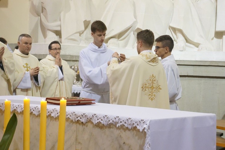 Liturgia Wielkiego Czwartku w parafii NSPJ w Nowym Targu