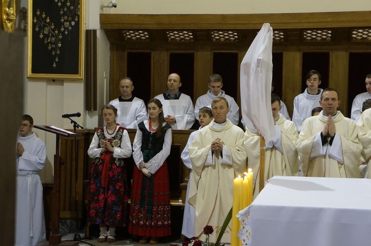 Liturgia Wielkiego Czwartku w parafii NSPJ w Nowym Targu