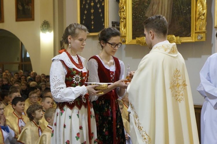 Liturgia Wielkiego Czwartku w parafii NSPJ w Nowym Targu