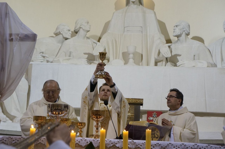 Liturgia Wielkiego Czwartku w parafii NSPJ w Nowym Targu