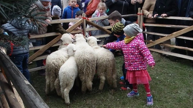 Święcenie pokarmów wspólnie z owieczkami 