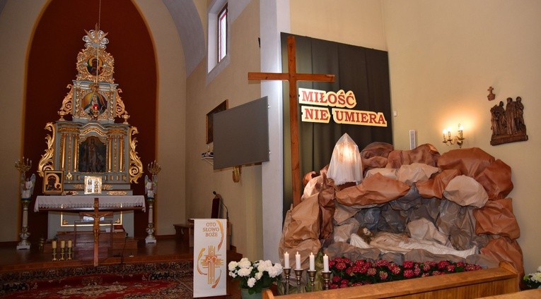 Stupsk. Grób Pański w parafii św. Wojciecha