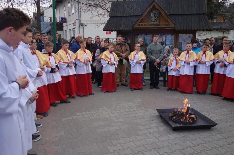 Liturgia Wielkiej Soboty w Poroninie 