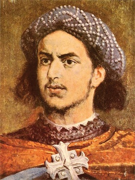 Władysław III Jagiellończyk, zwany Warneńczykiem (1424–1444). Tak widział go Jan Matejko.