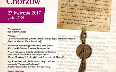 Konferencja z okazji 760-lecia lokacji wsi Chorzów, 27 kwietnia