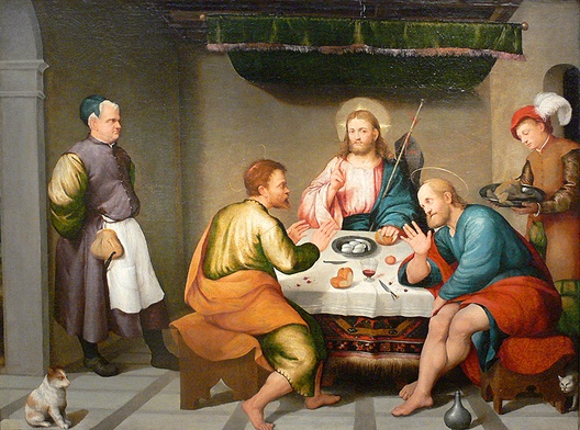 Jacopo da Ponte zwany Bassano "Wieczerza w Emaus". Olej na płótnie, ok. 1538 Muzeum Sztuki Kimbell, Fort Worth, Teksas (USA)