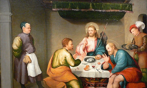 Jacopo da Ponte zwany Bassano "Wieczerza w Emaus". Olej na płótnie, ok. 1538 Muzeum Sztuki Kimbell, Fort Worth, Teksas (USA)