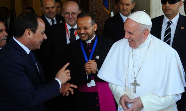 Papież Franciszek i prezydent Abdel Fattah al-Sisi