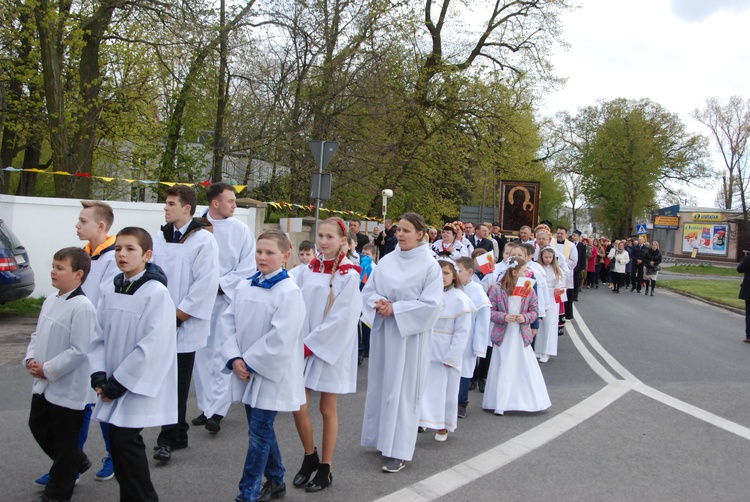 Powitanie ikony MB Częstochowskiej w Łaniętach