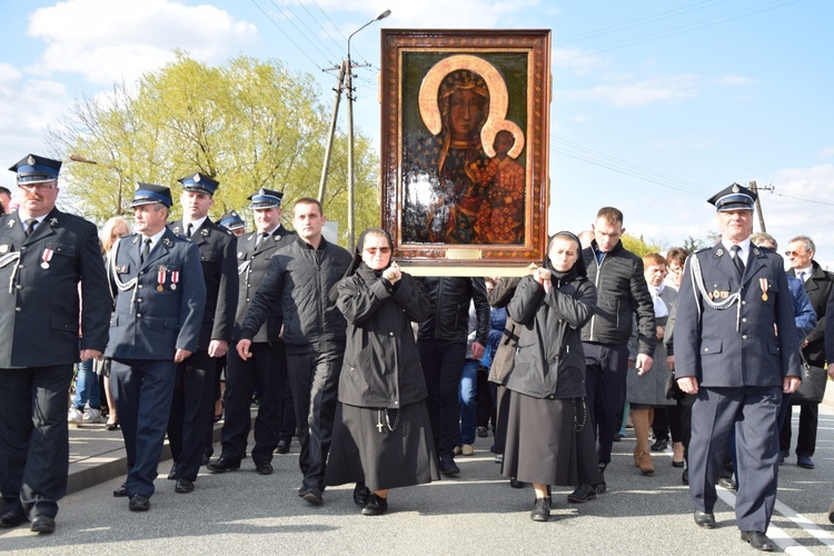 Powitanie ikony MB Częstochowskiej w Strzelcach