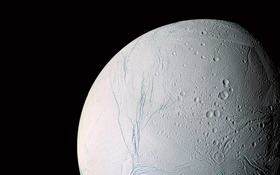 Enceladus. Zdjęcie wykonane przez próbnik Cassini.