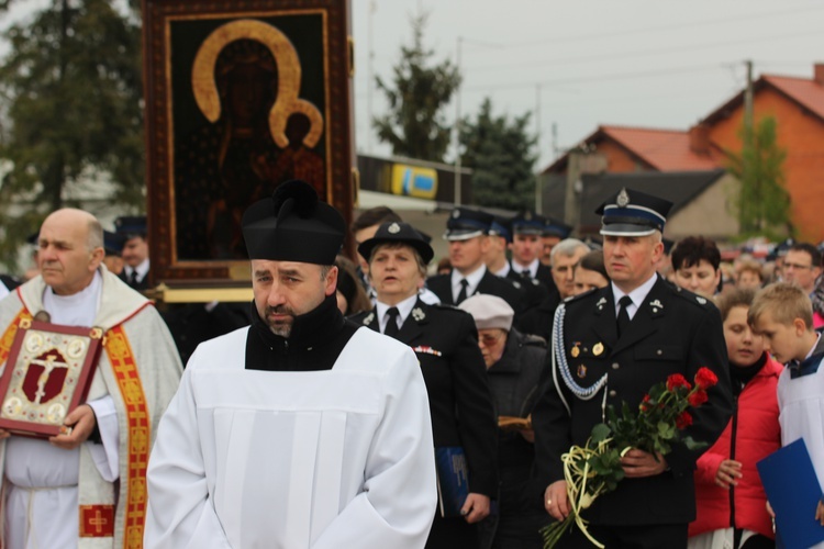 Powitanie ikony MB Częstochowskiej w Nowem