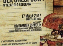 Wykład dla rodziców o literaturze dla chłopców, Katowice, 17 maja