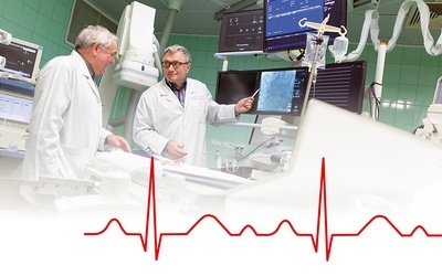 Prof. Lech Poloński (z lewej) i prof. Mariusz Gąsior, jego następca na stanowisku szefa III Katedry i Oddziału Klinicznego Kardiologii Śląskiego Uniwersytetu Medycznego w Zabrzu.