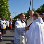 Powitanie ikony MB Częstochowskiej w parafii Niepokalanego Poczęcia NMP w Łęczycy