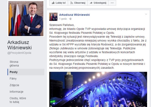 Opole wypowiada umowę z TVP