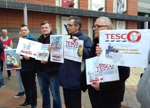 Protest w Tesco 