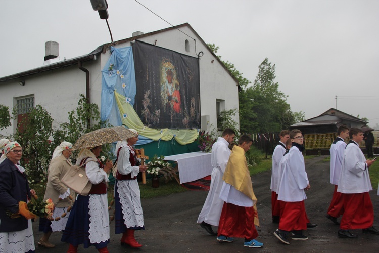 Powitanie ikony MB Częstochowskiej w Łękach Kościelnych