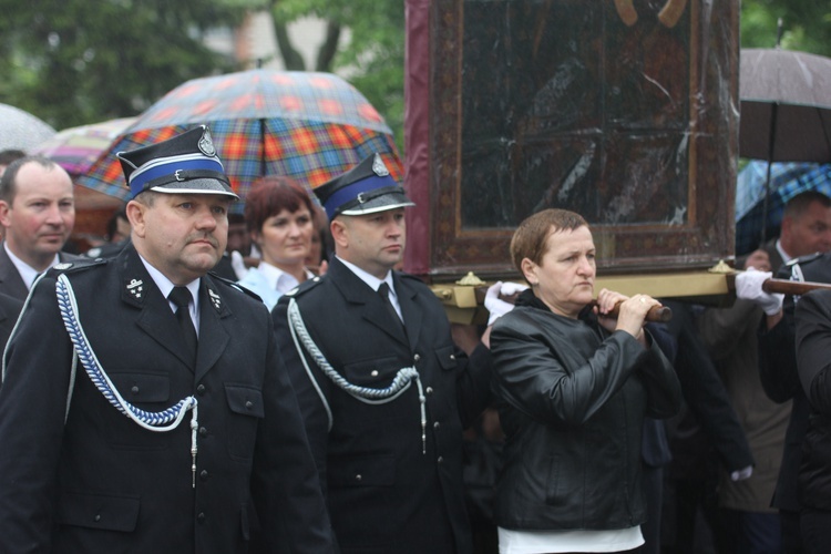 Powitanie ikony MB Częstochowskiej w Łękach Kościelnych