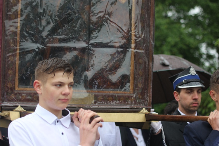 Powitanie ikony MB Częstochowskiej w Łękach Kościelnych