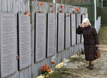 Tablice memorialne z nazwiskami kapłanów zamordowanych w Butowie.