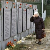 Tablice memorialne z nazwiskami kapłanów zamordowanych w Butowie.