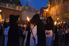 Procesja po Starym Mieście w dzień wielkiego pożaru Lublina