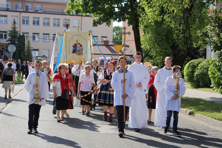 Powitanie ikony MB Częstochowskiej w parafii Chrystusa Dobrego Pasterza w Łowiczu