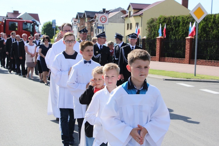 Powitanie ikony MB Częstochowskiej w parafii Chrystusa Dobrego Pasterza w Łowiczu