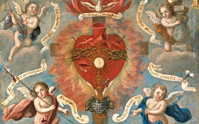 Juan de VillegasAlegoria Najświętszego Serca Jezusaolej na płótnie, I poł. XVIII w. Muzeum Soumaya, Meksyk