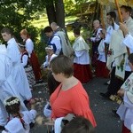 Procesja z widokiem na Tatry w Miętustwie