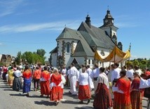 Procesja z widokiem na Tatry w Miętustwie