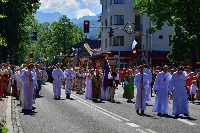 Najświętszy sakrament na Krupówkach