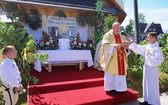 Procesja z widokiem na Tatry w Poroninie 