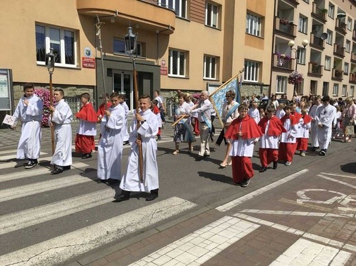 Procesja Bożego Ciała w Czechowicach-Dziedzicach na Lesisku - 2017