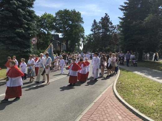 Procesja Bożego Ciała w Czechowicach-Dziedzicach na Lesisku - 2017