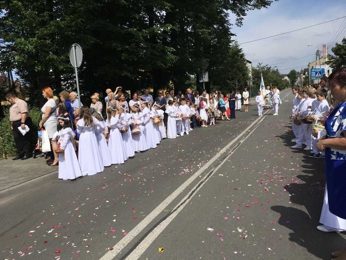 Procesja Bożego Ciała w Czechowicach-Dziedzicach na Lesisku - 2017