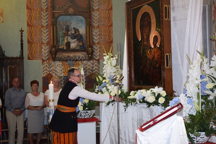 Powitanie ikony MB Częstochowskiej w Kompinie